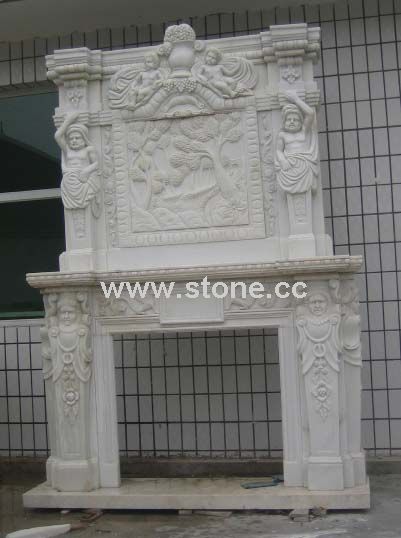 Carving fireplace