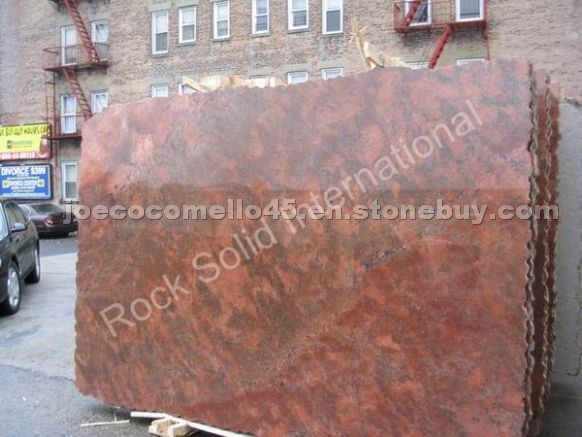 Sunset Red Granite Slabs