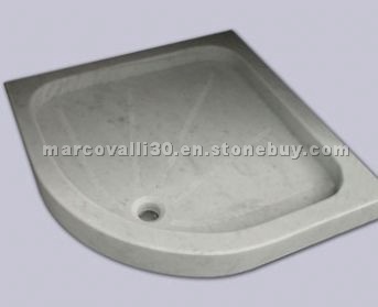 White Carrara Shower Bath Plate