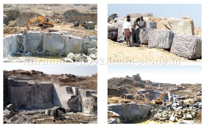 Indian Aurora Quarry, Granite Blocks