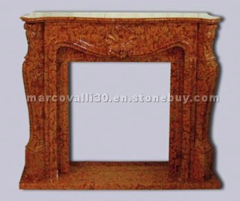 Rosa Verona Marble Fireplace