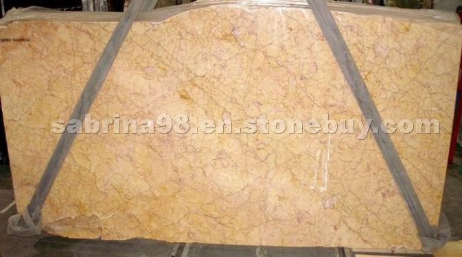 Crema Valencia marble slabs