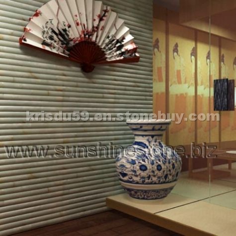 white onyx brick arc jade mosaic