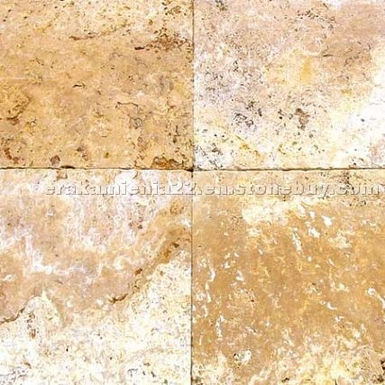 Travertine Tile - Golden Sun