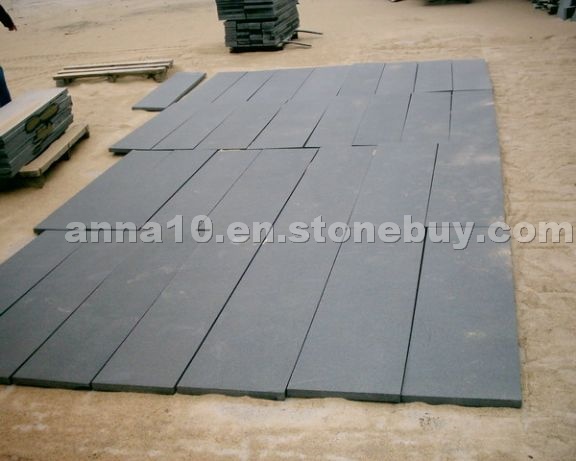 Black basalt G684 sandblasted tile