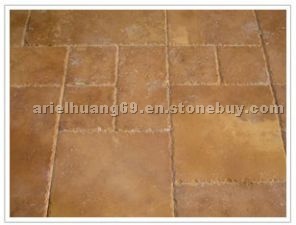 Travertine tiles, pattern