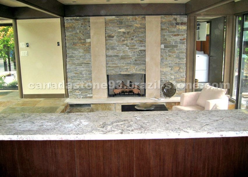 Fireplace in Brazilian Quartzite