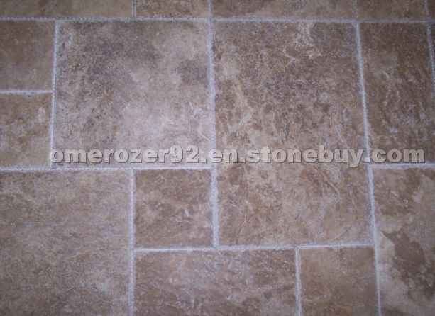 Walnut Travertine, Brushed & Chiseled