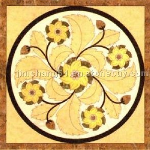 Mosaic Pattern Tiles, Marble Waterjet Medallion