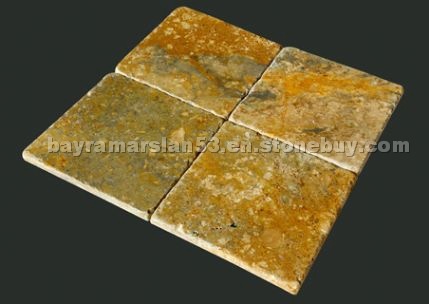 Mesta Golden Brown Tumbled Travertine