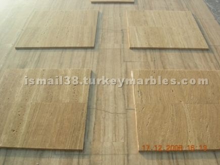 Vein cut travertine