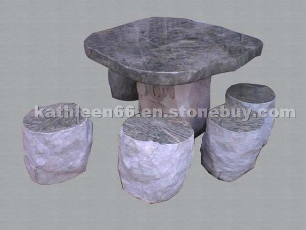 Stone bench table