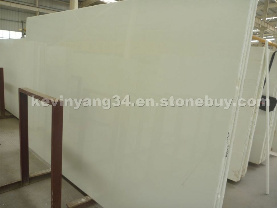 White crystallized glass panel