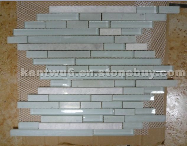 Glass mosaic mix stone mosaic