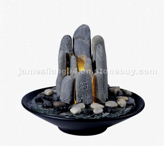 TSF0306 tabletop stone fountain w/light