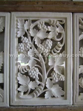 White marble relief