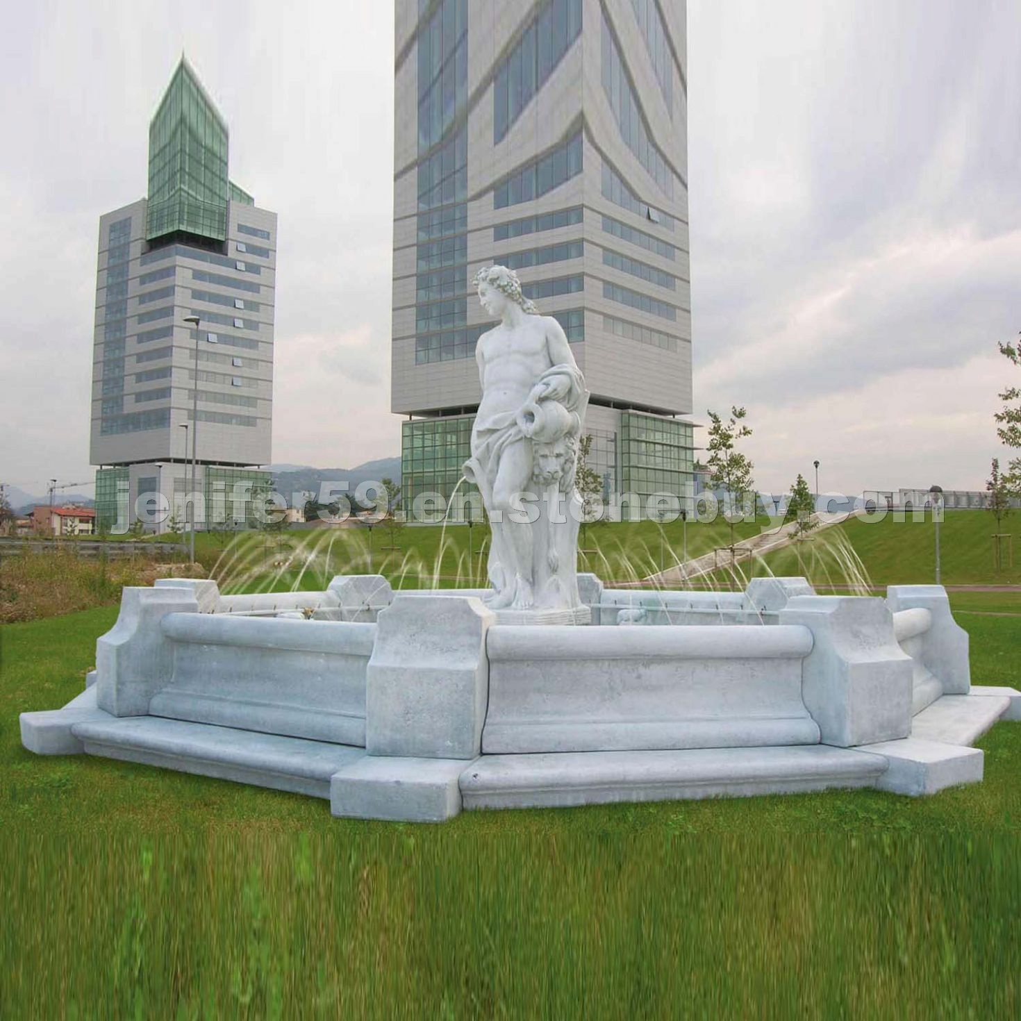 outdoor marble fountain