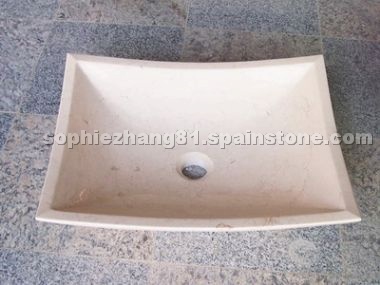 Marble sink, Crema Marfil