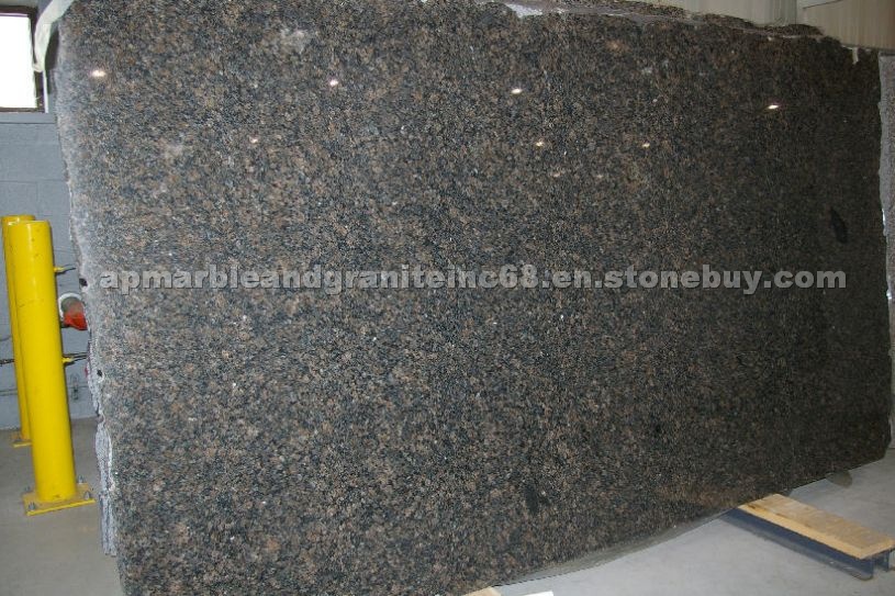 Brown Caledonia granite slabs