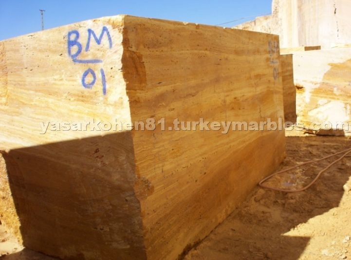 Golden Travertine Blocks