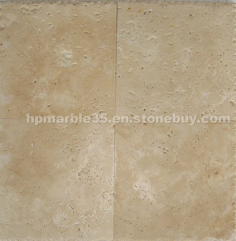 Light Travertine Brushed Chiseled Edge