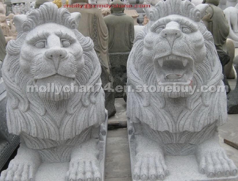 Granite Carved Lion 02