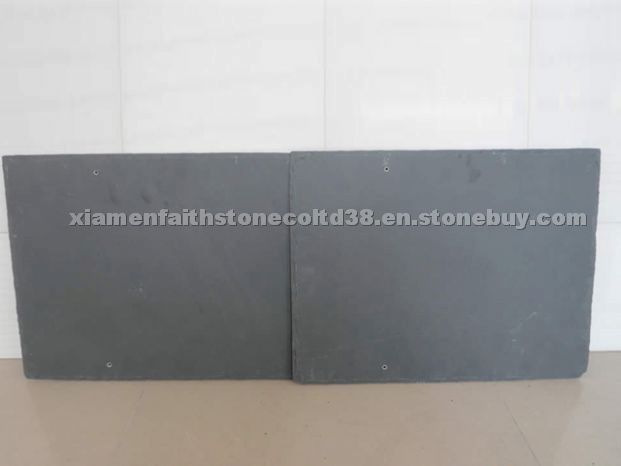 black slate tile roofing