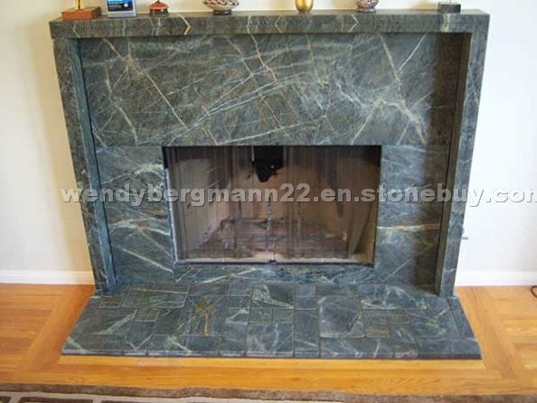 Soapstone Green Dry Fireplace