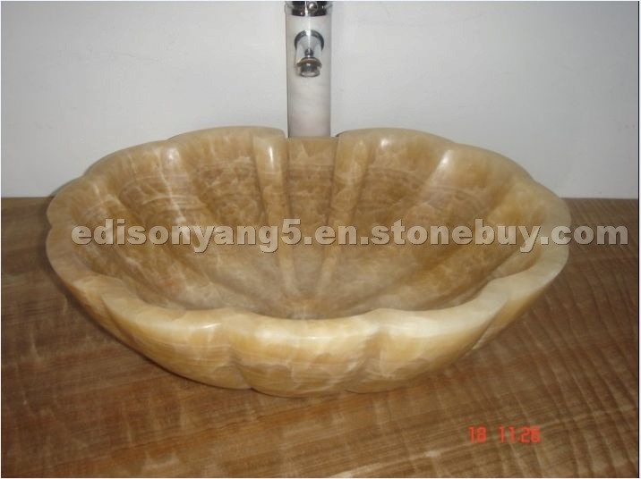 Chinese Onyx Sink, Honey Onyx Sink
