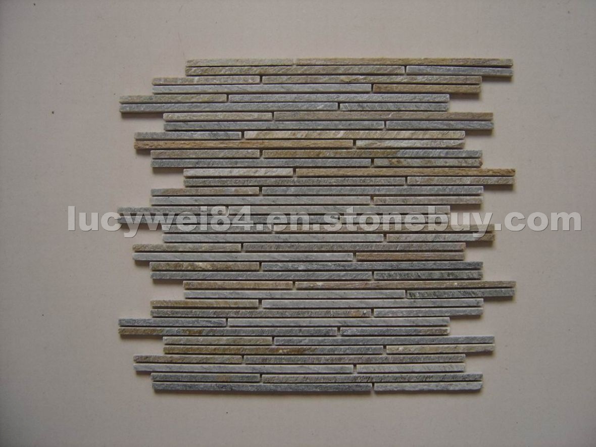 yellow slate mosaic