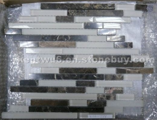 Glass mosaic mix stone mosaic