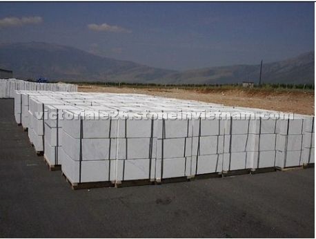 Pure white marble tiles from Vietnam