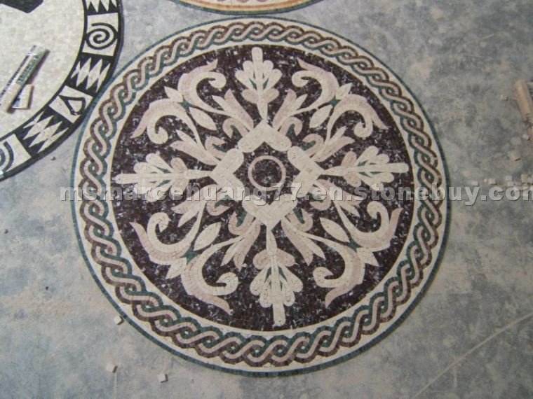 marble mosaics pattern with mesh
