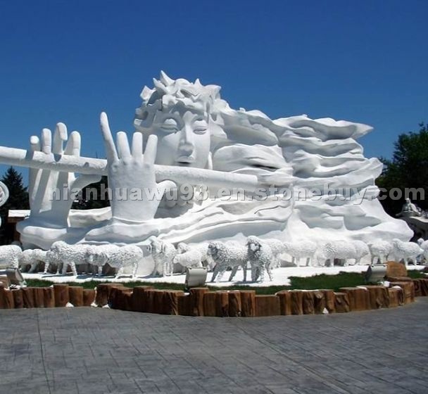 White marble sculpture White marble sculpture