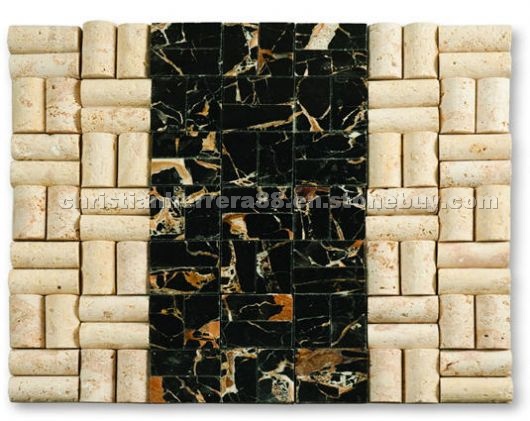 Portoro Gold - Classic Coral Stone Mosaic