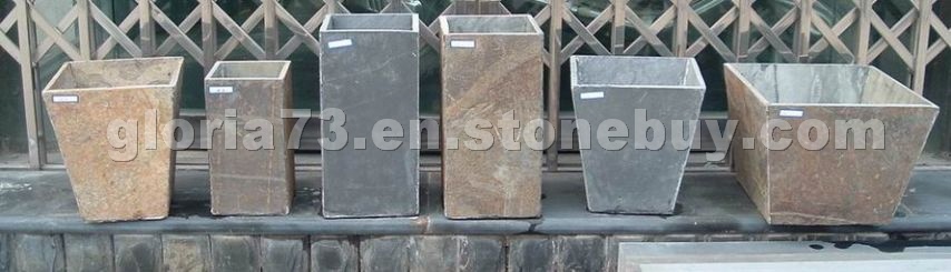 Slate flower pot