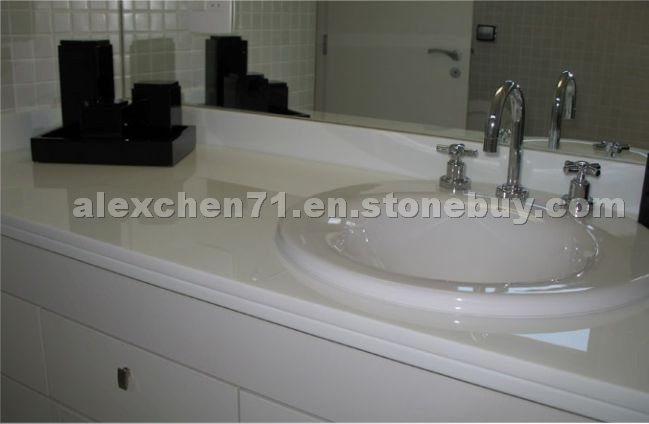 Crystallized stone vanity top