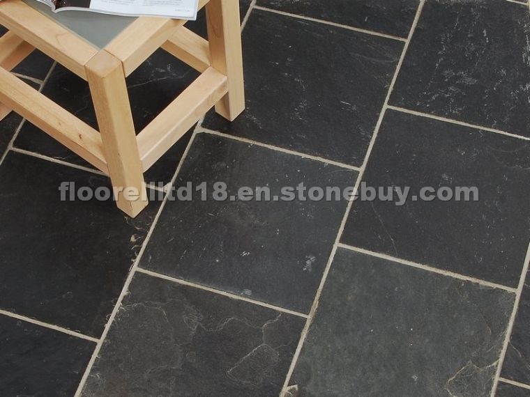 Imperial Black Riven Slate Tiles