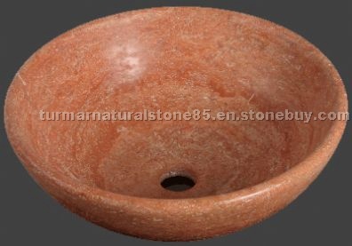 Rose Sink - Red Travertine
