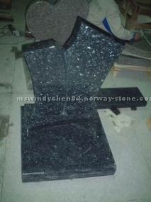 Blue Pearl Granite Tombstone