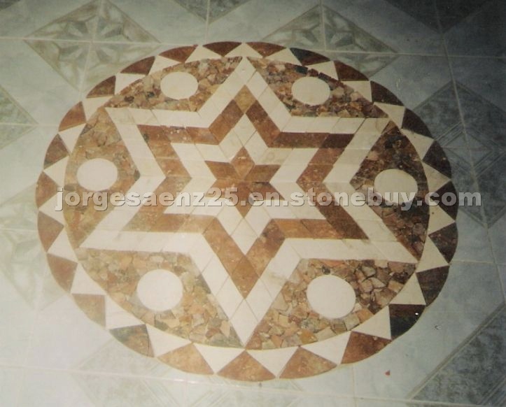 Marble mosaic floor carpet