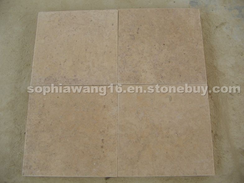 Yellow/beige limestone Honed and vibrated