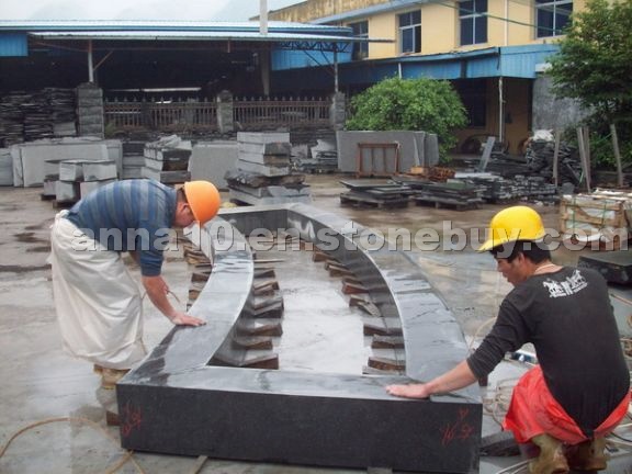 Black basalt special shape product