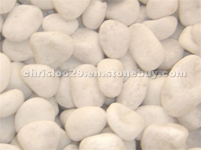 White tumbled pebble stone