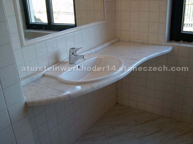vanity tops - Bianco Carrara marble