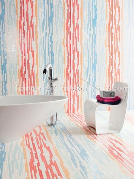 Bathroom glass mosaic tile