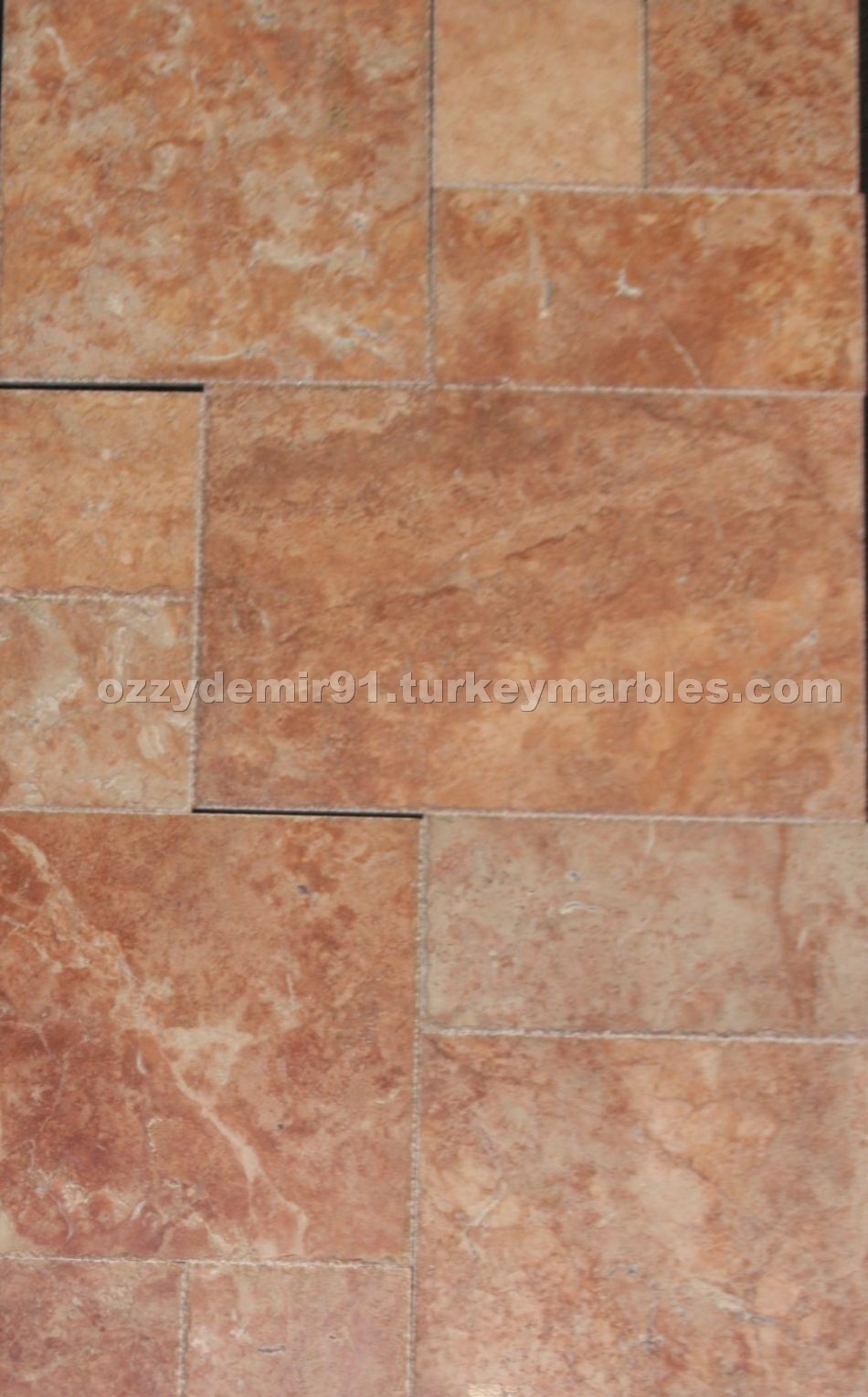 Red French Pattern Travertine