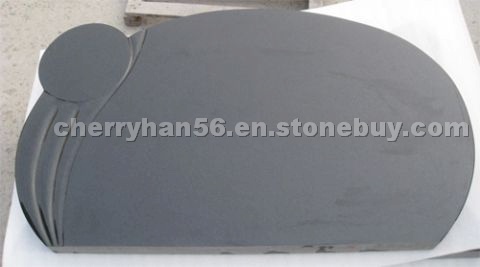 Chinese black granite tombstone