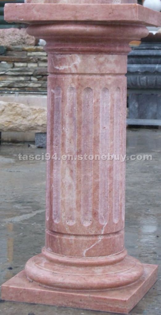 Pink Travertine Column