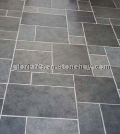Black flooring slate tile